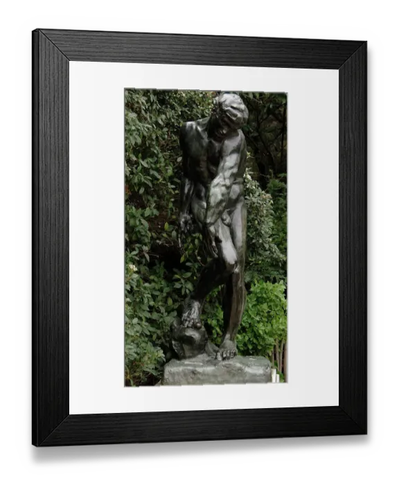 Framed Print : Adam, 1880-1881. Sculpture by Auguste Rodin (1840-1917) Framed Print : Adam, 1880-1881. Sculpture by Auguste Rodin (1840-1917)