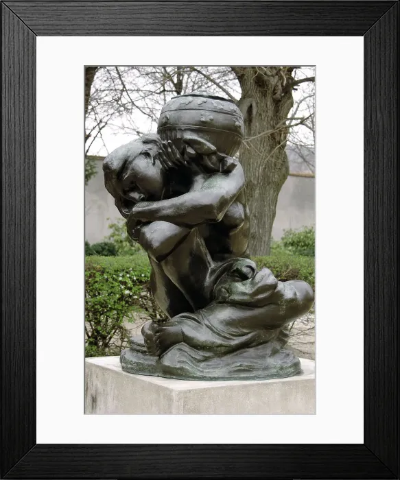 Framed Print : Caryatid with urn, 1883. Sculpture by Auguste Rodin Framed Print : Caryatid with urn, 1883. Sculpture by Auguste Rodin
