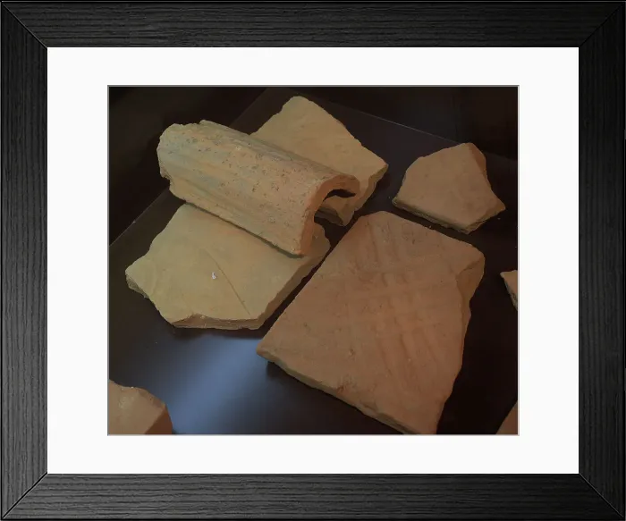 Framed Print : Roman roofing system using tegulas and imbrices Framed Print : Roman roofing system using tegulas and imbrices