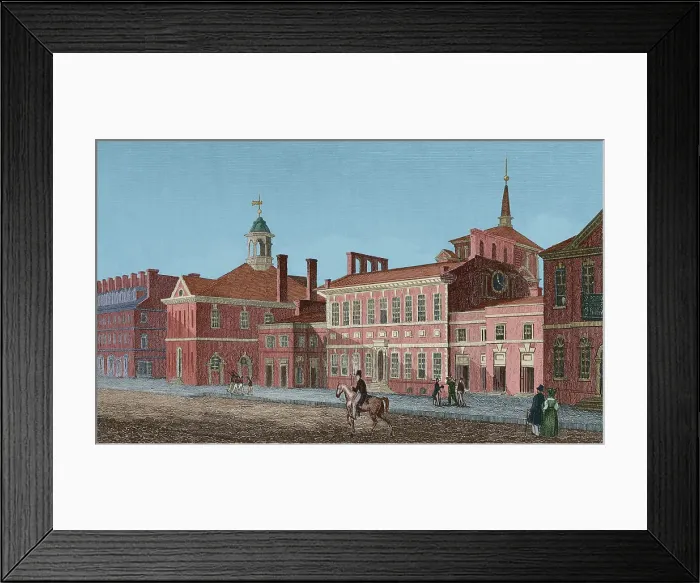 Framed Print : Philadelphia. City Hall building. Engraving by Traversier Framed Print : Philadelphia. City Hall building. Engraving by Traversier