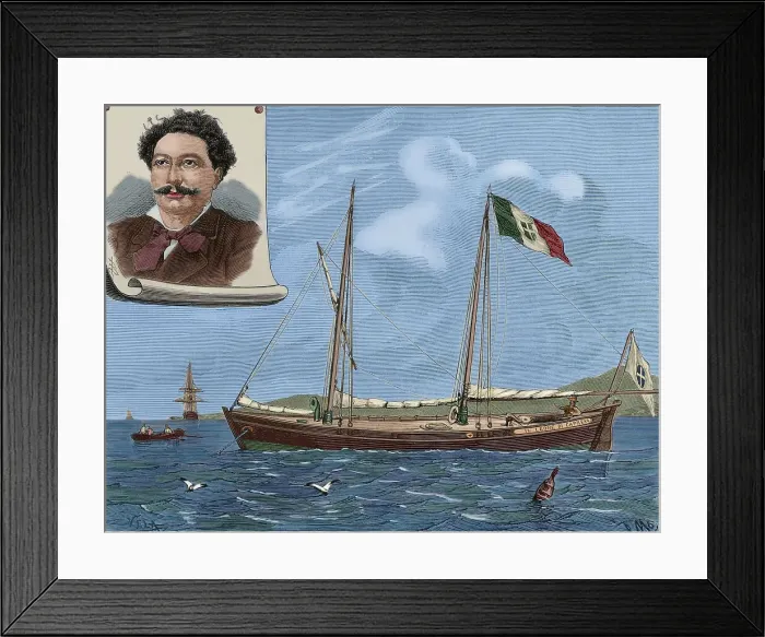 Framed Print : Il Leone di Caprera. Sailing schooner Framed Print : Il Leone di Caprera. Sailing schooner