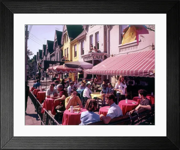 Framed Print : Toronto, Canada - Yorkville Date: circa 1970s Framed Print : Toronto, Canada - Yorkville Date: circa 1970s