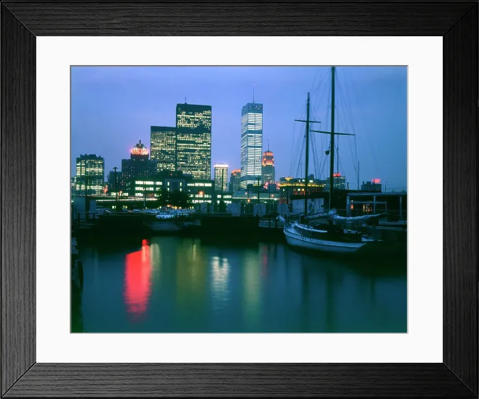 Framed Print : Toronto, Ontario, Canada - The Skyline and Harbour Illuminated Date: circa 1970s Framed Print : Toronto, Ontario, Canada - The Skyline and Harbour Illuminated Date: circa 1970s