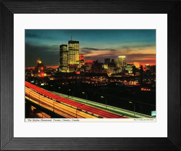 Framed Print : Toronto, Ontario, Canada - The Skyline Iluminated Framed Print : Toronto, Ontario, Canada - The Skyline Iluminated