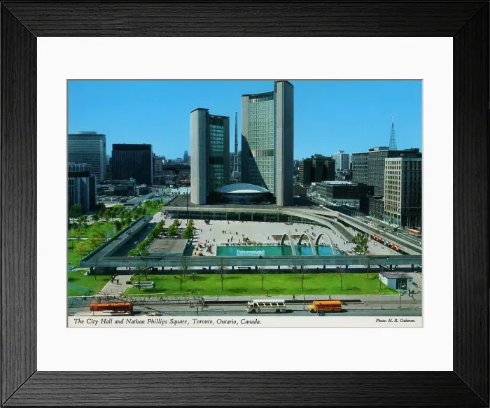 Framed Print : Toronto, Canada - The City Hall and Nathan Phillips Square Framed Print : Toronto, Canada - The City Hall and Nathan Phillips Square