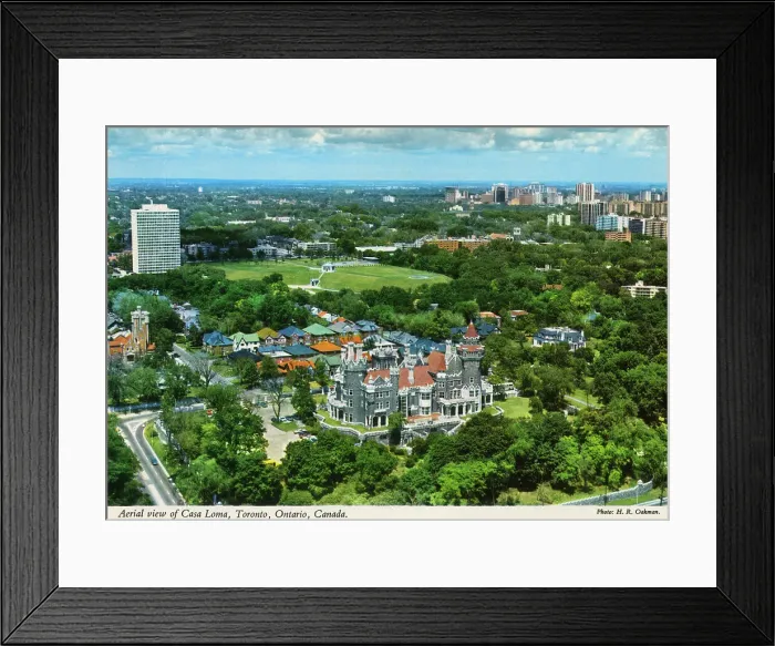 Framed Print : Toronto, Ontario, Canada - Aerial View of Casa Loma Framed Print : Toronto, Ontario, Canada - Aerial View of Casa Loma