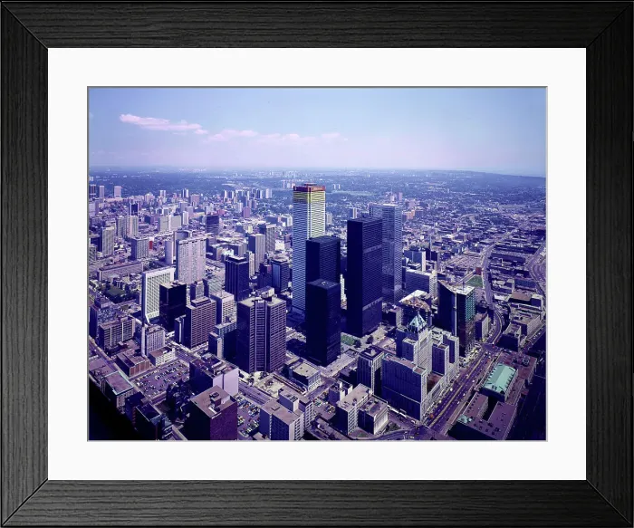 Framed Print : Toronto, Ontario, Canada - Northeast View from the CN Tower Date: circa 1970s Framed Print : Toronto, Ontario, Canada - Northeast View from the CN Tower Date: circa 1970s