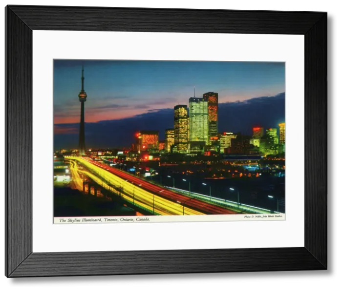 Framed Print : Toronto, Ontario, Canada - The Skyline Illuminated Framed Print : Toronto, Ontario, Canada - The Skyline Illuminated