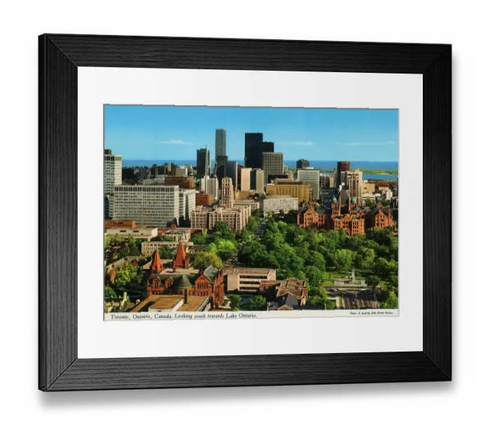 Framed Print : Toronto, Ontario, Canada - Looking south towards Lake Ontari Framed Print : Toronto, Ontario, Canada - Looking south towards Lake Ontari