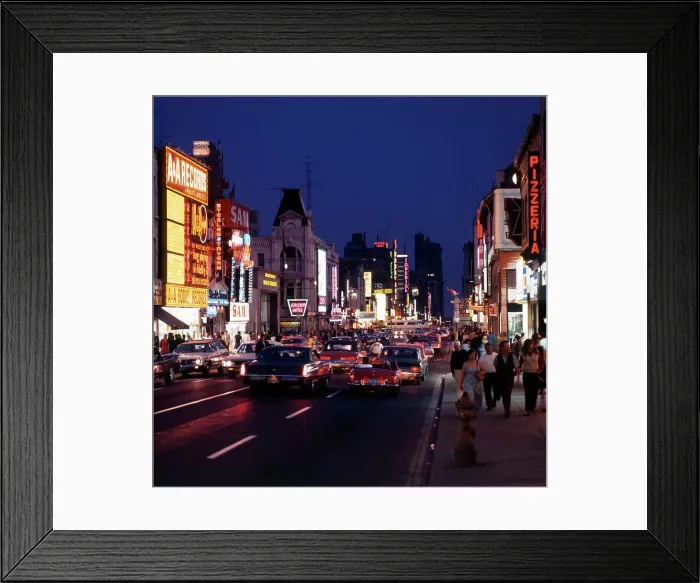 Framed Print : Toronto, Ontario, Canada - Yonge Street at night Framed Print : Toronto, Ontario, Canada - Yonge Street at night