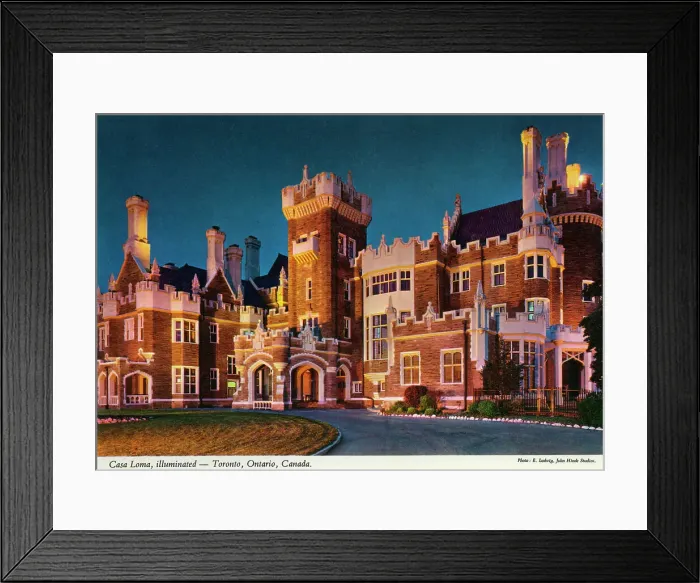 Framed Print : Toronto, Ontario, Canada - Casa Loma, illuminated Framed Print : Toronto, Ontario, Canada - Casa Loma, illuminated