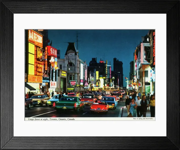 Framed Print : Toronto, Ontario, Canada - Yonge Street at night Framed Print : Toronto, Ontario, Canada - Yonge Street at night