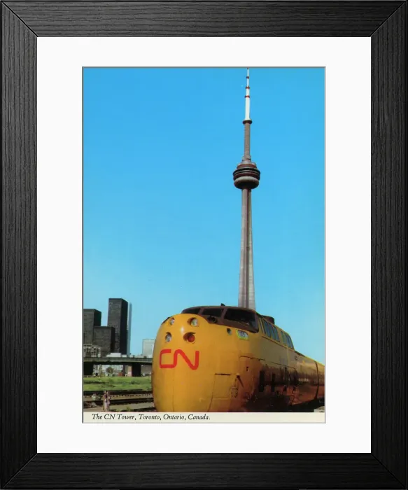 Framed Print : Toronto, Ontario, Canada - The CN Tower and Train Framed Print : Toronto, Ontario, Canada - The CN Tower and Train