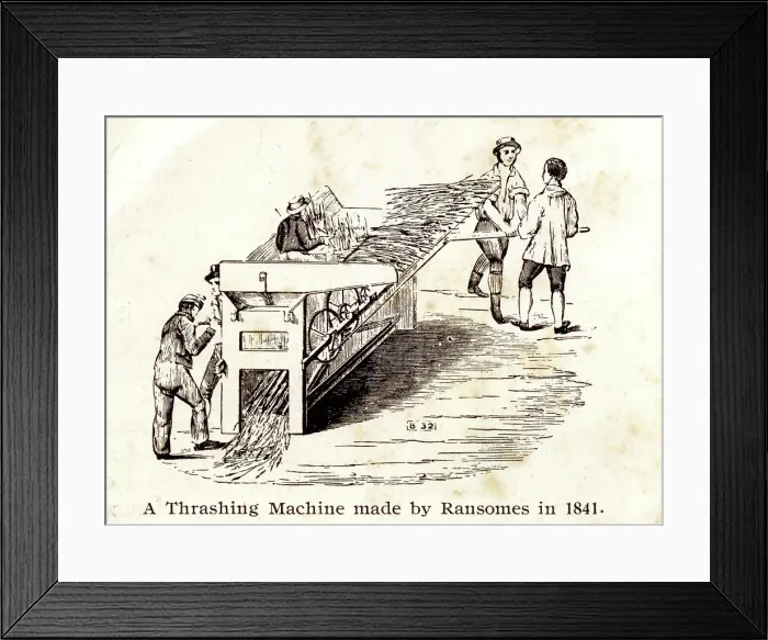 Framed Print : Thrashing machine made by Ransomes of Ipswich Framed Print : Thrashing machine made by Ransomes of Ipswich