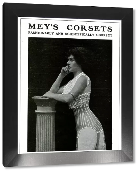 Advert, Mey's Corsets, Wood Street, London EC