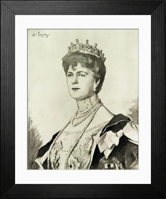 Framed Print : Queen Mary drawn by Sir William Llewellyn