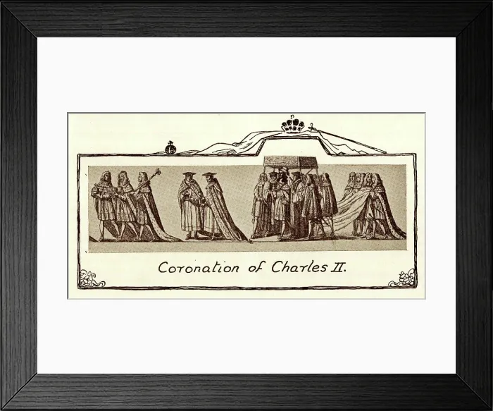Framed Print : Coronation of King Charles II Framed Print : Coronation of King Charles II