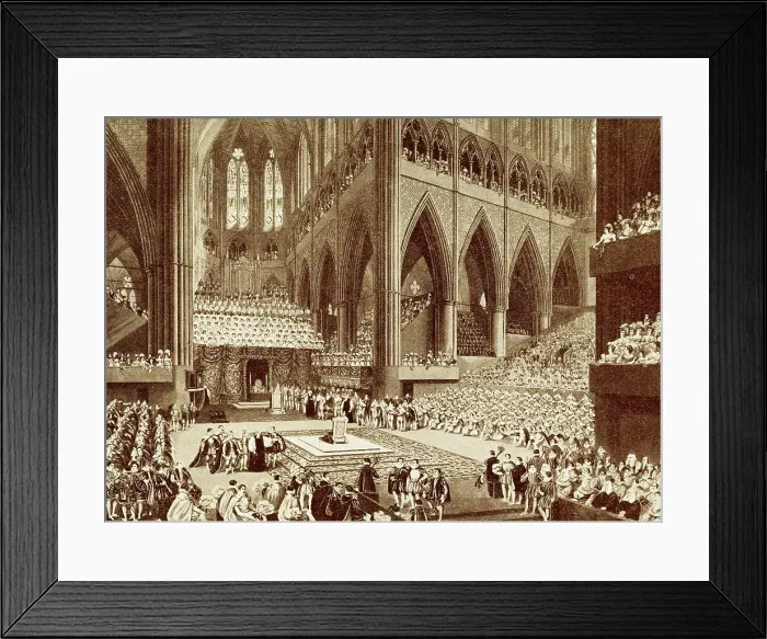 Framed Print : Coronation of George IV, Westminster Abbey, London Framed Print : Coronation of George IV, Westminster Abbey, London