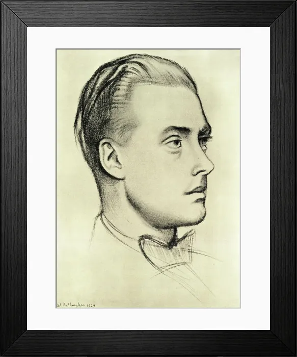 Framed Print : Edward, Prince of Wales, drawn by William Rothenstein Framed Print : Edward, Prince of Wales, drawn by William Rothenstein