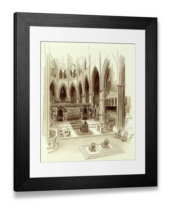 Framed Print : Coronation morning, Westminster Abbey, London Framed Print : Coronation morning, Westminster Abbey, London