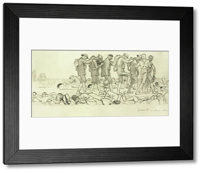 Framed Print : Effects of poison gas on the Western Front, WW1 Framed Print : Effects of poison gas on the Western Front, WW1