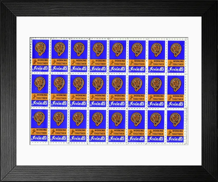 Framed Print : Sheet of Conservative Party campaign stamps Framed Print : Sheet of Conservative Party campaign stamps