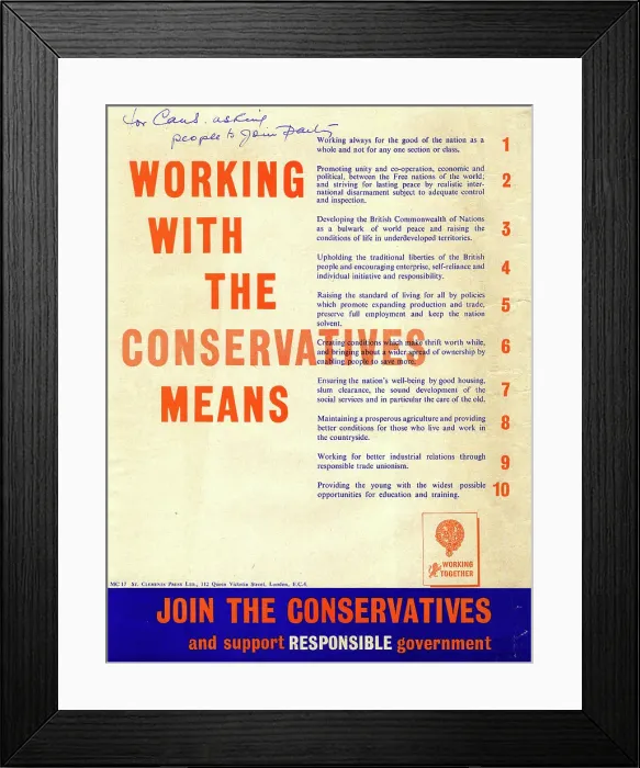 Framed Print : Campaign poster, Conservative Party Framed Print : Campaign poster, Conservative Party