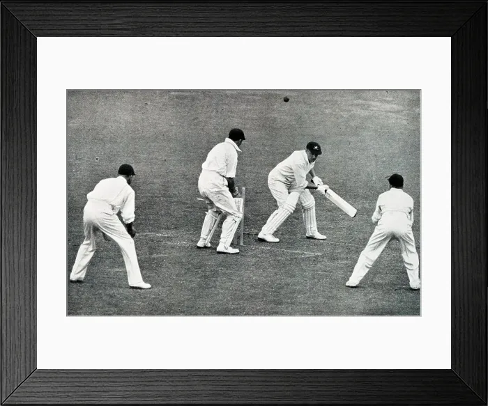 Framed Print : Don Bradman bowled by Verity at Lords Framed Print : Don Bradman bowled by Verity at Lords