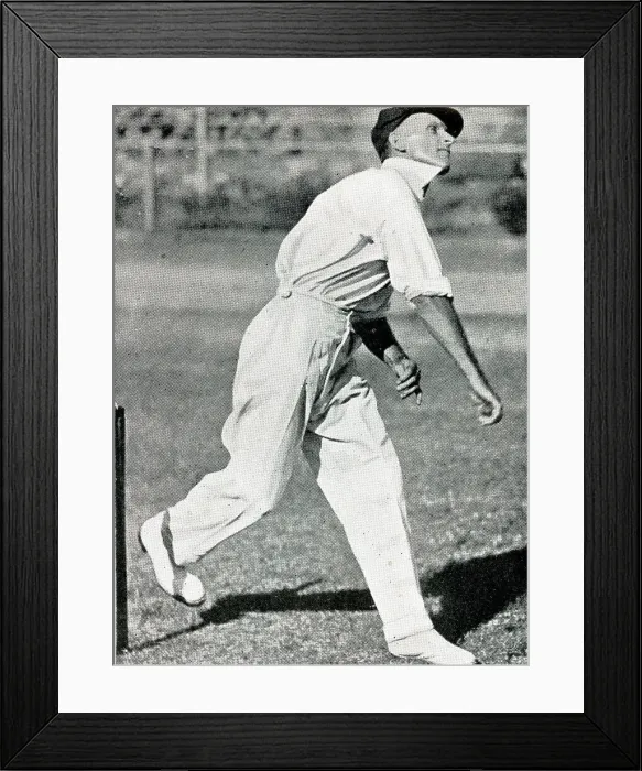 Framed Print : Clarrie Grimmett bowling Framed Print : Clarrie Grimmett bowling