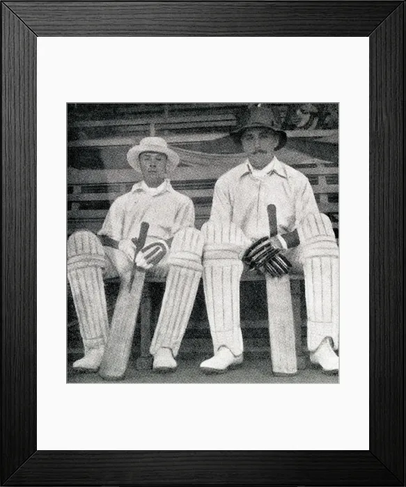 Framed Print : Hobbs and Rhodes, Australian cricketers Framed Print : Hobbs and Rhodes, Australian cricketers