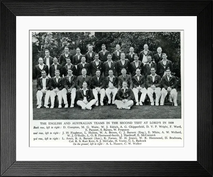 Framed Print : English and Australian teams, second test at Lords Framed Print : English and Australian teams, second test at Lords