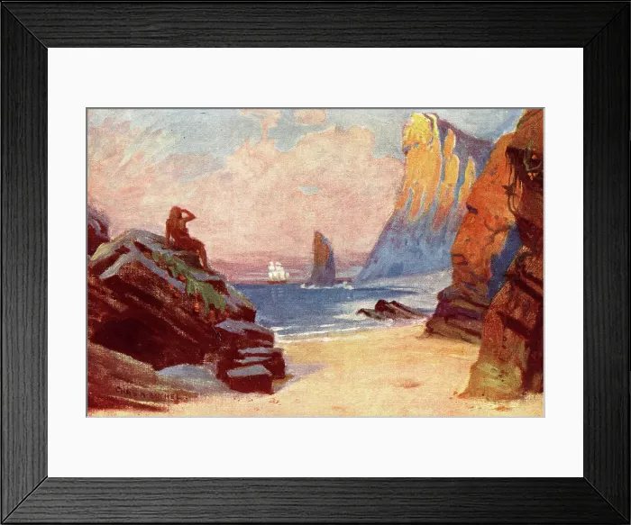 Framed Print : Caliban watching departing ship, The Tempest, Shakespeare Framed Print : Caliban watching departing ship, The Tempest, Shakespeare