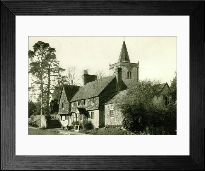 Framed Print : Whitley Church and Village, Surrey Framed Print : Whitley Church and Village, Surrey