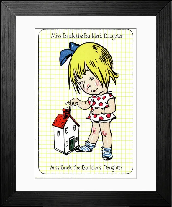 Framed Print : Miss Brick the Builder's Daughter Framed Print : Miss Brick the Builder's Daughter