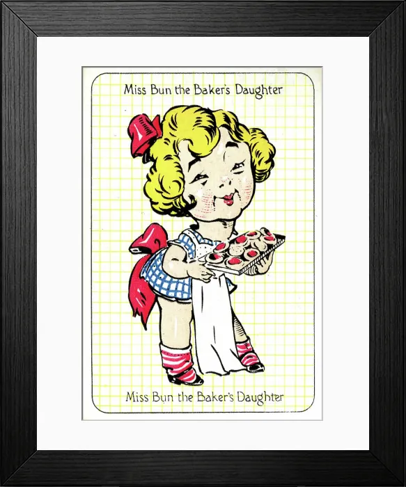Framed Print : Miss Bun the Baker's Daughter Framed Print : Miss Bun the Baker's Daughter