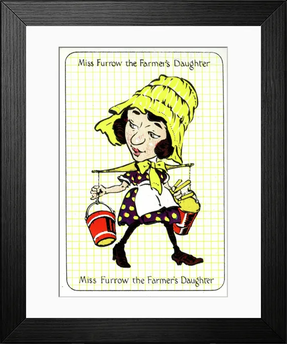 Framed Print : Miss Furrow the Farmer's Daughter Framed Print : Miss Furrow the Farmer's Daughter