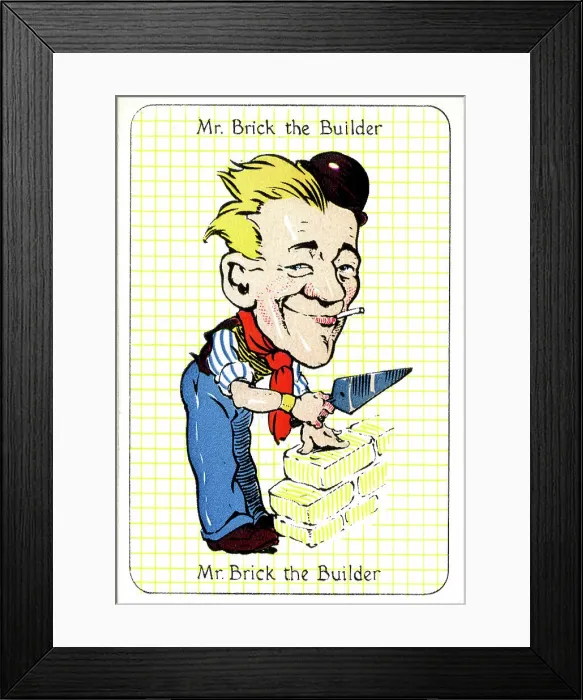 Framed Print : Mr Brick the Builder Framed Print : Mr Brick the Builder