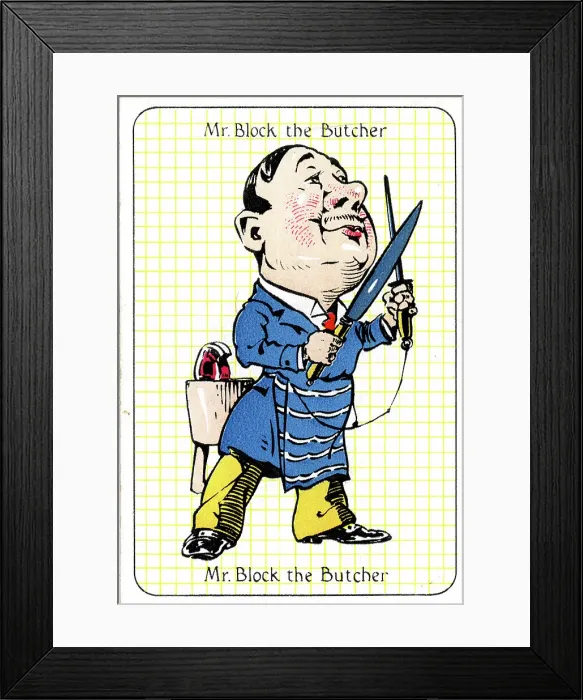 Framed Print : Mr Block the Butcher Framed Print : Mr Block the Butcher