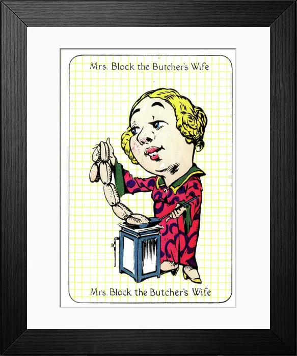 Framed Print : Mrs Block the Butcher's Wife Framed Print : Mrs Block the Butcher's Wife