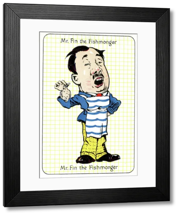 Framed Print : Mr Fin the Fishmonger Framed Print : Mr Fin the Fishmonger