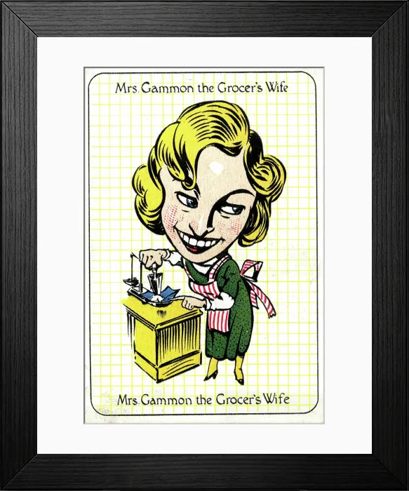 Framed Print : Mrs Gammon the Grocer's Wife Framed Print : Mrs Gammon the Grocer's Wife