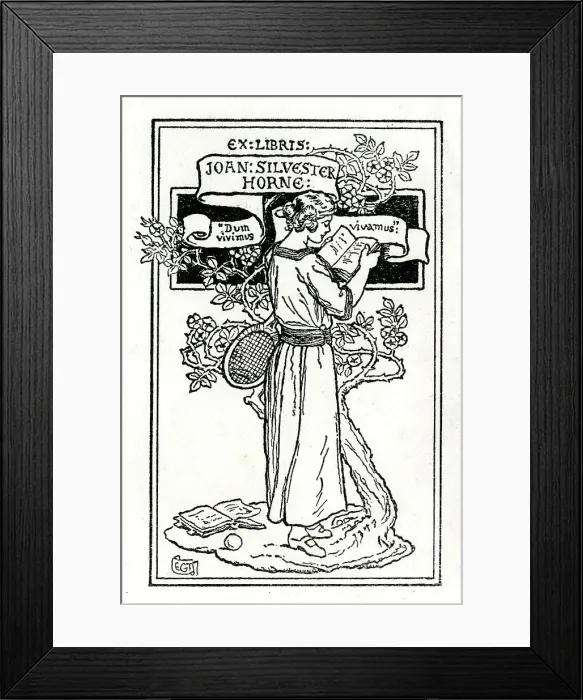 Framed Print : Ex Libris Bookplate, Joan Silvester Horne Framed Print : Ex Libris Bookplate, Joan Silvester Horne