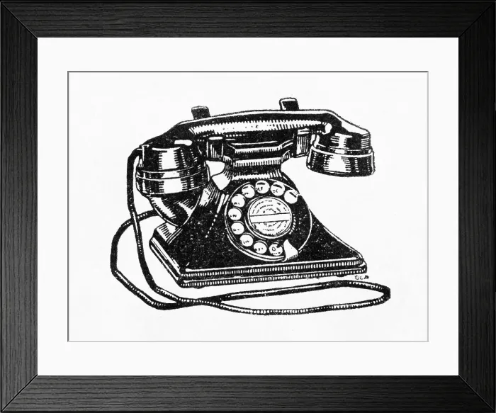 Framed Print : Telephone, printer's block Framed Print : Telephone, printer's block