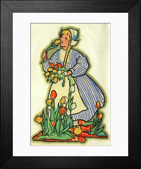 Framed Print : Dutch Tulip Girl Framed Print : Dutch Tulip Girl