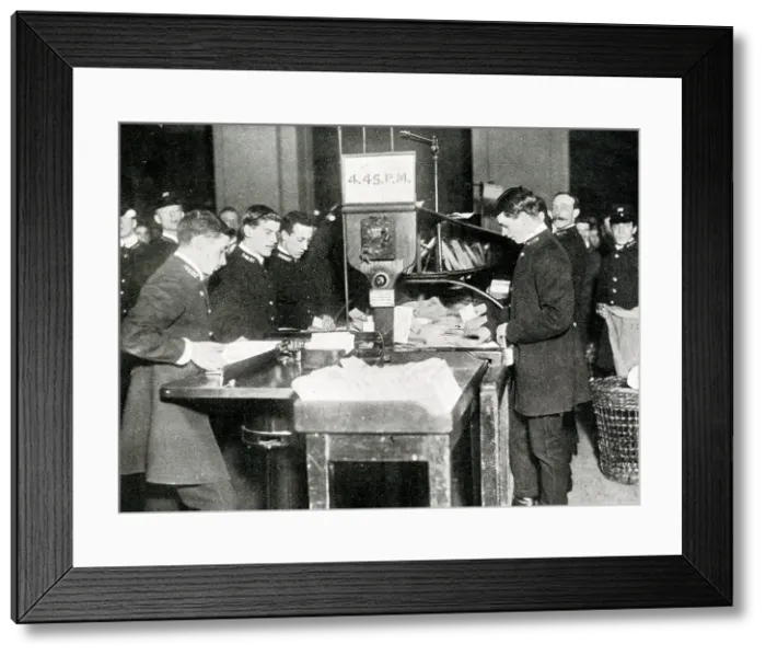 Framed Print : Franking machine at the London General Post Office Framed Print : Franking machine at the London General Post Office
