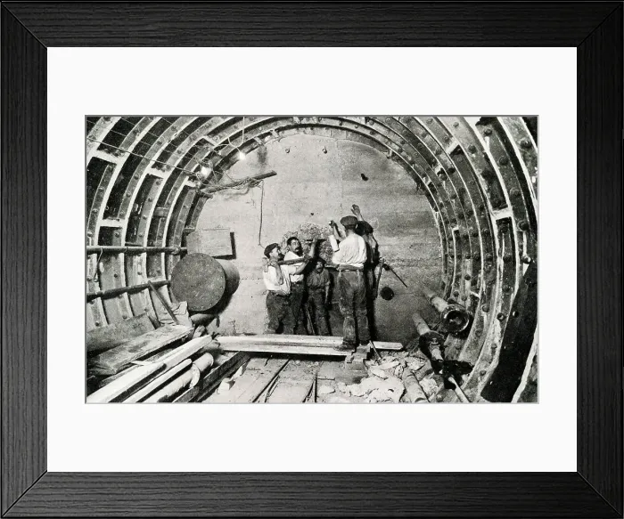 Framed Print : Tunnelling for the London Underground Railway Framed Print : Tunnelling for the London Underground Railway