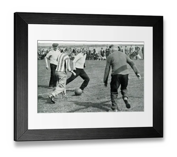Framed Print : Grandfathers of football, Derby and Crewe Railway Veterans Framed Print : Grandfathers of football, Derby and Crewe Railway Veterans