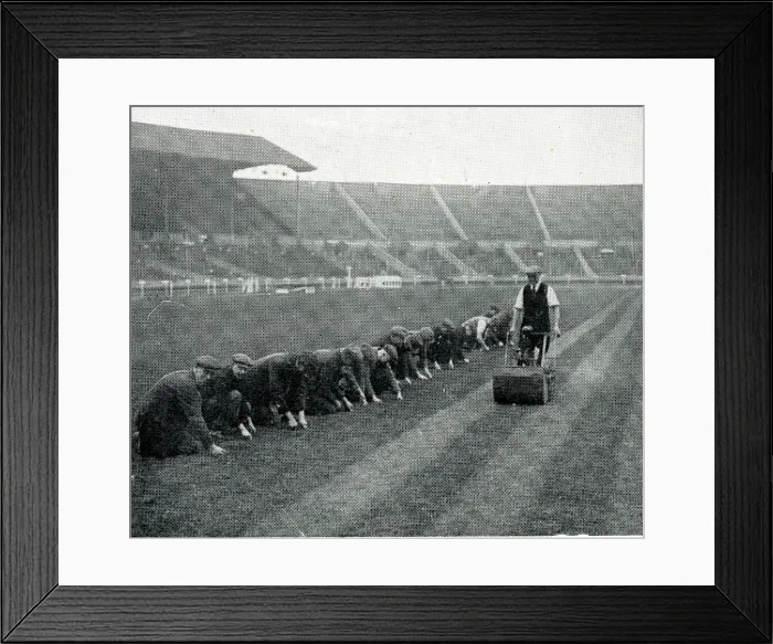 Framed Print : Maintenance of pitch before FA Cup Final, Wembley Stadium Framed Print : Maintenance of pitch before FA Cup Final, Wembley Stadium