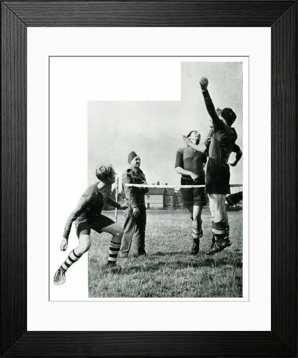 Framed Print : Anti-Aircraft Command play football tennis, WW2 Framed Print : Anti-Aircraft Command play football tennis, WW2