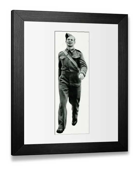 Framed Print : Don Welsh, Charlton footballer, serving in the army, WW2 Framed Print : Don Welsh, Charlton footballer, serving in the army, WW2